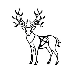A Deer With Antlers Made of Bone and Bleeding Vines
