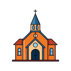 Church Vector Illustration. Architectural designs, religious landmarks, and elegant church-themed vector art.
