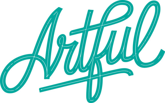 Artful Teal Script.