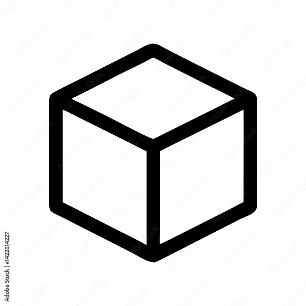 Aufkleber blockchain technology cube vector flat icon for apps and websites