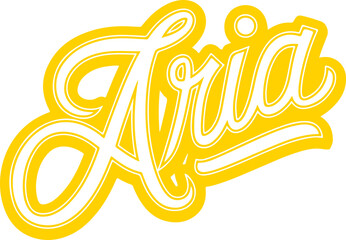 Aria Name Design.