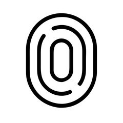 Fototapeta premium fingerprint biometric security vector flat icon for apps and websites 