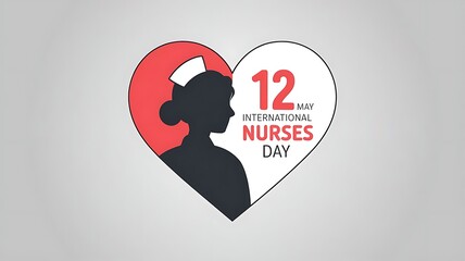 Celebrating International Nurses Day with a heartfelt silhouette of a nurse.