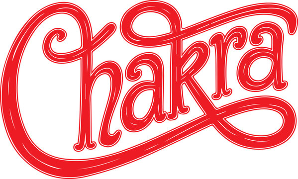 Red Chakra Typography.