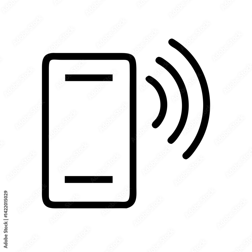 Poster nfc payment signal vector flat icon for digital transaction apps and websites