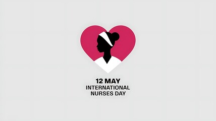 Celebrating International Nurses Day with a heartfelt silhouette of a nurse.