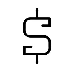 usd currency symbol vector flat icon for financial apps and websites

