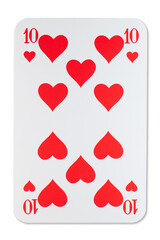 Playing Card Ten of Hearts French Deck