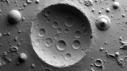Landscape map of the lunar surface