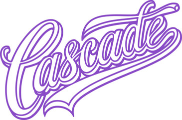 Fototapeta premium Purple Cascade Hand Lettering.