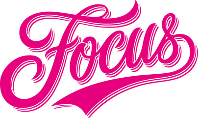 Pink Focus Typography.
