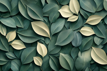 Fototapeta premium astarte.ai: Ivory Florals on Emerald Green Canvas 