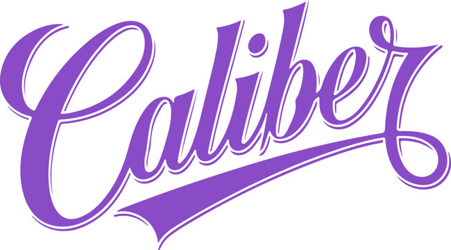 Caliber Purple Script Logo.
