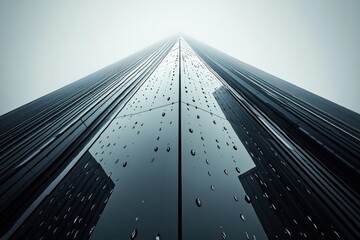 Modern skyscrapers urban architecture