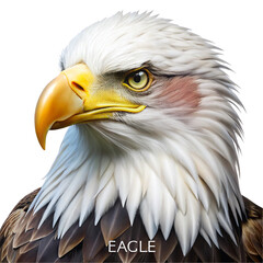 Obraz premium bald eagle isolated on white background