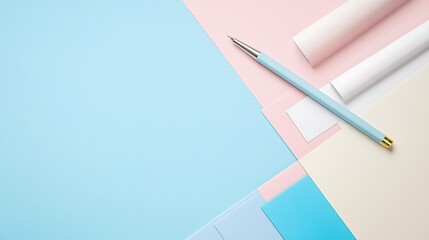 Fototapeta premium Business Stationery Arranged Neatly for a Productive Start