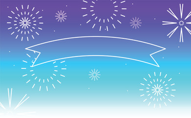 Cute hand drawn card with fireworks. Suitable for invitation. illustration of fireworks on holiday background. 