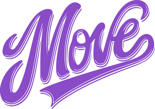 Purple Move Typography.
