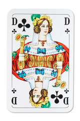 Playing Card Queen of Clubs French Deck