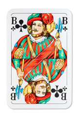 Fototapeta premium Playing card Jack of Clubs French deck