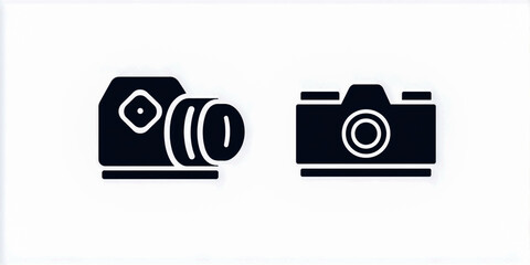 Camera photography icon vector illustration for graphic design and website digital marketing material