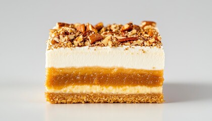 Layered dessert with nuts