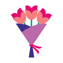 Bouquet Vector Illustration on White Background