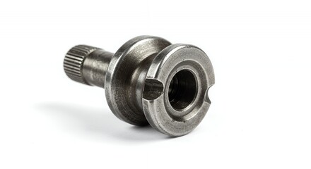 Warped Bicycle Pedal Spindle Isolated on White Background