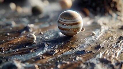 Planets gather in the solar system amidst glowing stars in a vibrant cosmic atmosphere