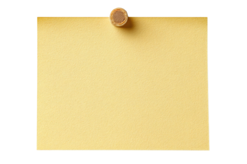 A blank golden note pinned to a corkboard, ready for your ideas and dreams, promising potential and awaiting inspiration with a subtle wooden texture.