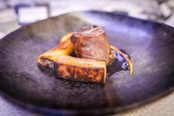 Elegant Gala Dinner Featuring Foie Gras, Beef Tenderloin and Scallops © Juan