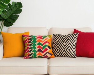 Vibrant globalinspired bohemian living space with a mix of cultural artifacts and colorful patterns