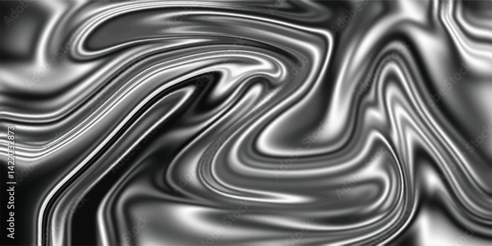 Poster the texture of black and white marble for a pattern of packaging in a modern style. silver liquid te