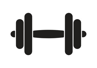 Dumbbell icon vector isolated on white background