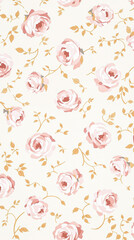 delicate blush pink rose and golden foliage floral