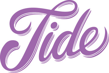 Obraz premium Purple Tide Handwritten Script.
