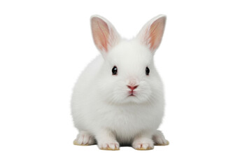 Fototapeta premium Cute white rabbit