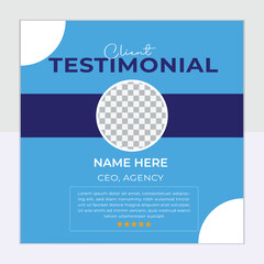 Modern Testimonial Social Media Post Template