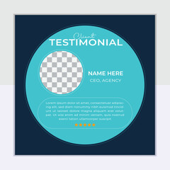 Modern Testimonial Social Media Post Template