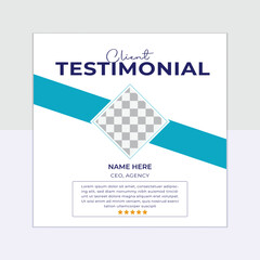 Modern Testimonial Social Media Post Template