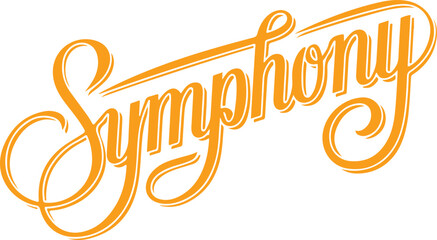Orange Symphony Handwritten Typography.