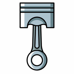 Simple Minimalist Piston vector Graphic Illustration.