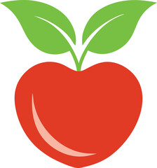 red apple vector illustration