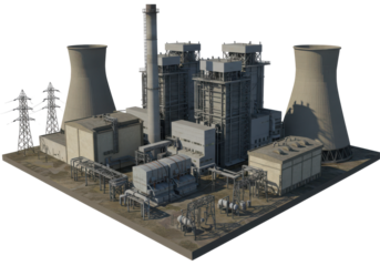 Power plant isometric view