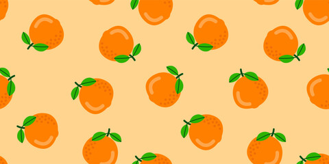 oranges seamless pattern print design vector illustration