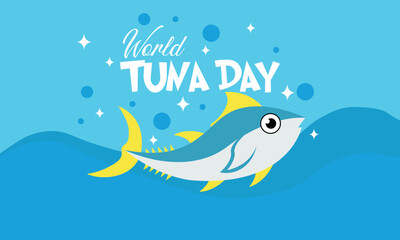 Bluefin Tuna Swimming in Ocean, World Tuna Day Stock Photo design and illustrations.
