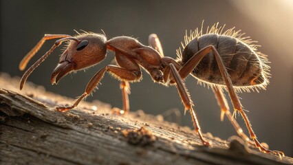 ant on a wood
