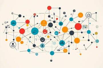 Flat vector CRM tool integrating predictive financial analytics customer profitability assessment