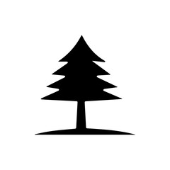 A Large Tree Icon in Forest on white background