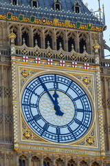 Big ben clock tower showing almost three o'clock in london, united kingdom
